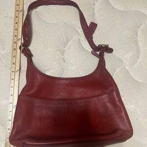 COACH Leather legacy HoBo Shoulder Purse-Red
